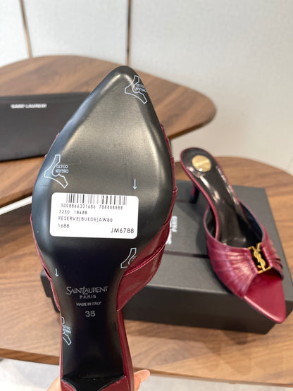 Saint Laurent Pointed Toe Stiletto Heeled Sandals – 26SS