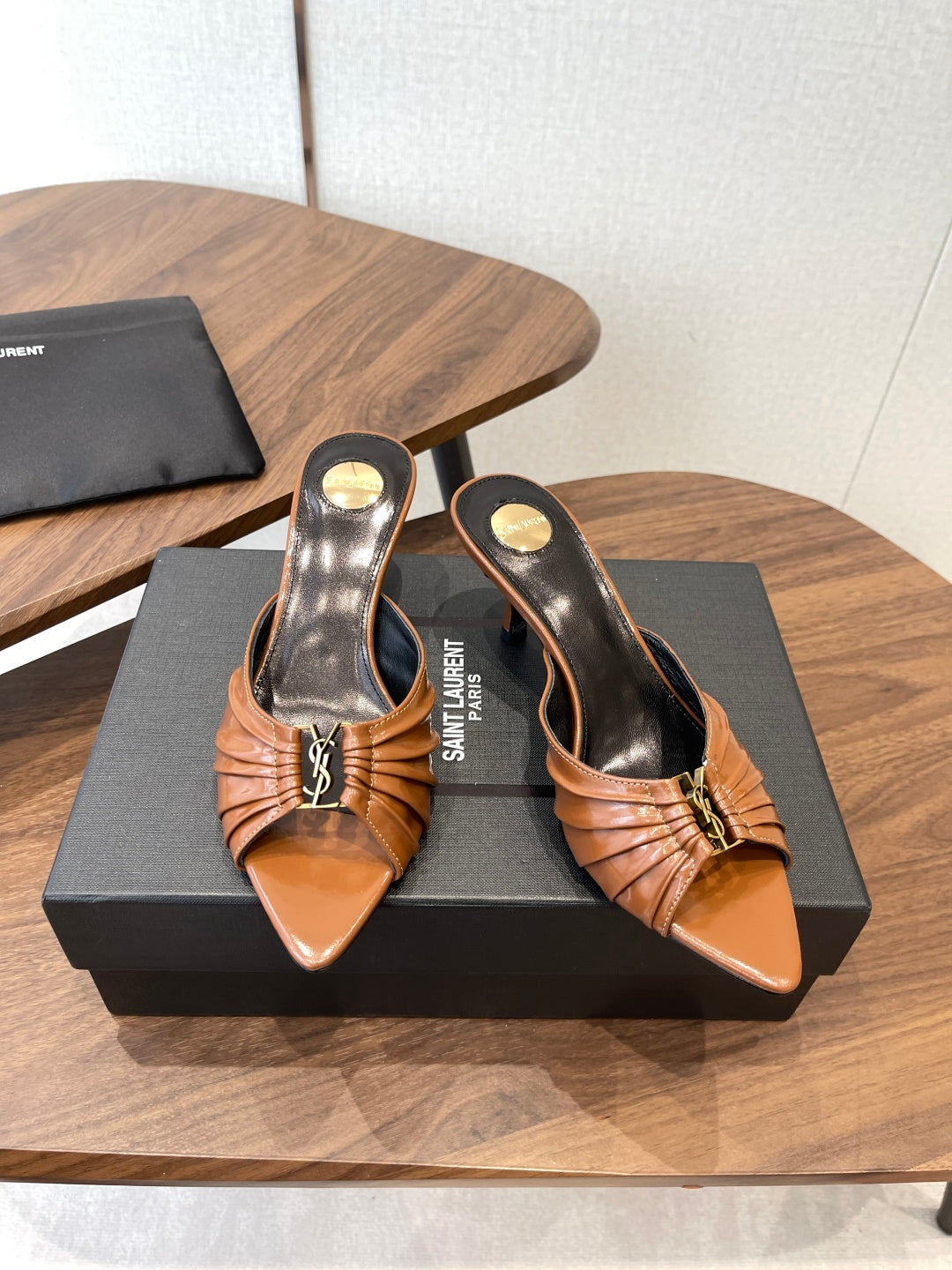 Saint Laurent Pointed-Toe Stiletto Mules – 26SS