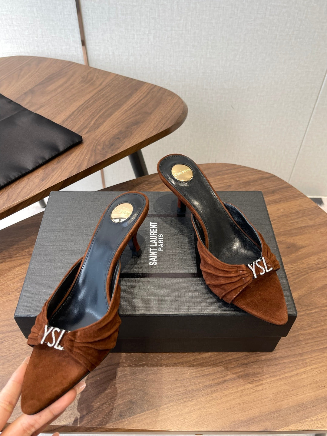Saint Laurent Pointed Toe Stiletto Heeled Sandals – 26SS