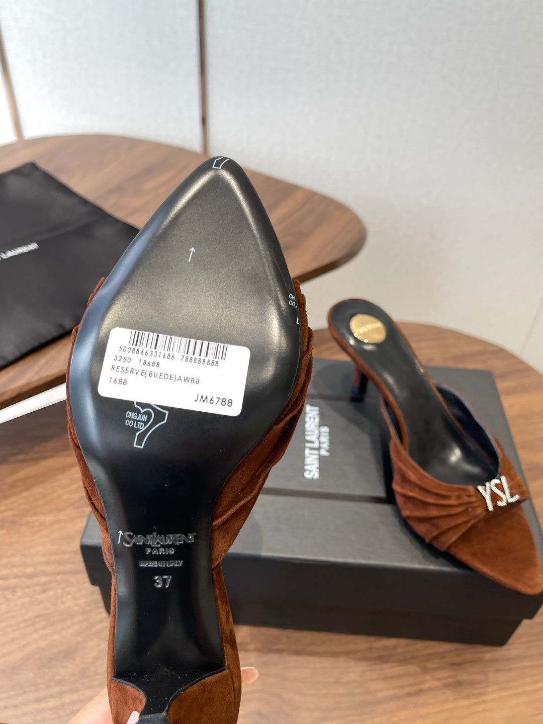 Saint Laurent Pointed Toe Stiletto Heeled Sandals – 26SS