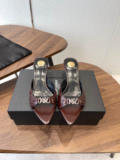 Saint Laurent Pointed-Toe Stiletto Mules – 26SS