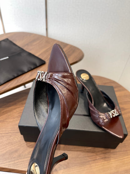 Saint Laurent Pointed-Toe Stiletto Mules – 26SS
