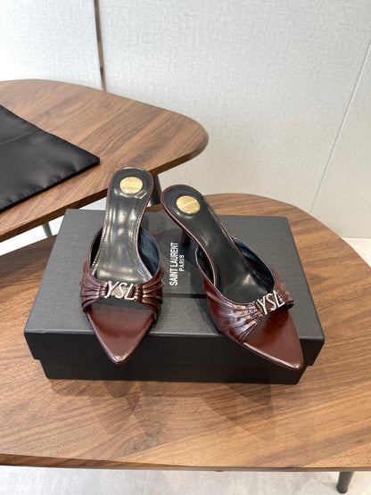 Saint Laurent Pointed-Toe Stiletto Mules – 26SS