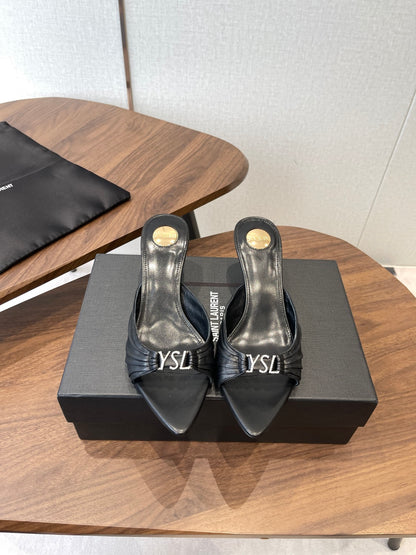 Saint Laurent Pointed-Toe Stiletto Mules – 26SS