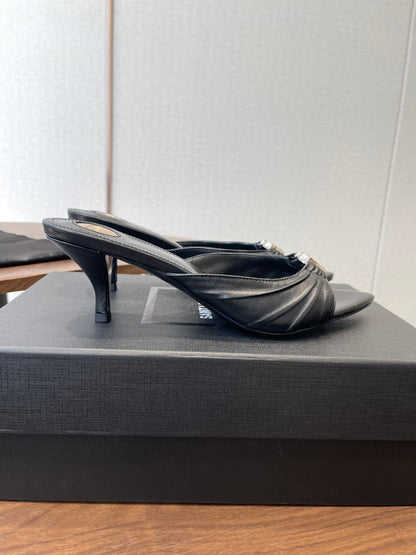 Saint Laurent Pointed-Toe Stiletto Mules – 26SS