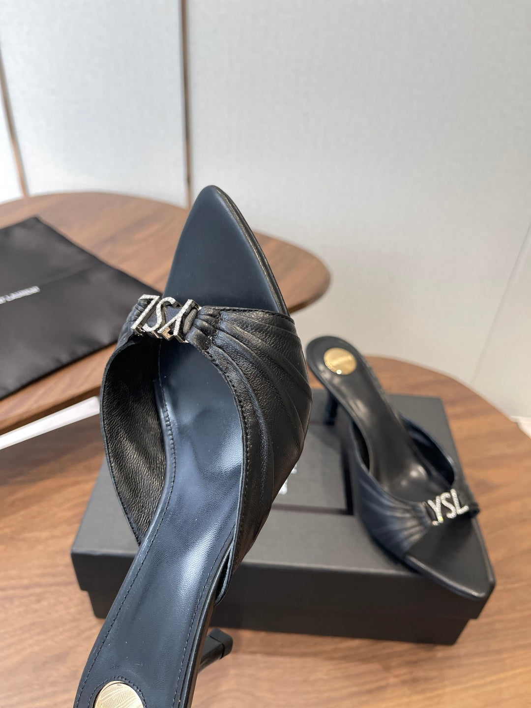 Saint Laurent Pointed-Toe Stiletto Mules – 26SS