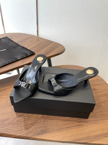 Saint Laurent Pointed-Toe Stiletto Mules – 26SS
