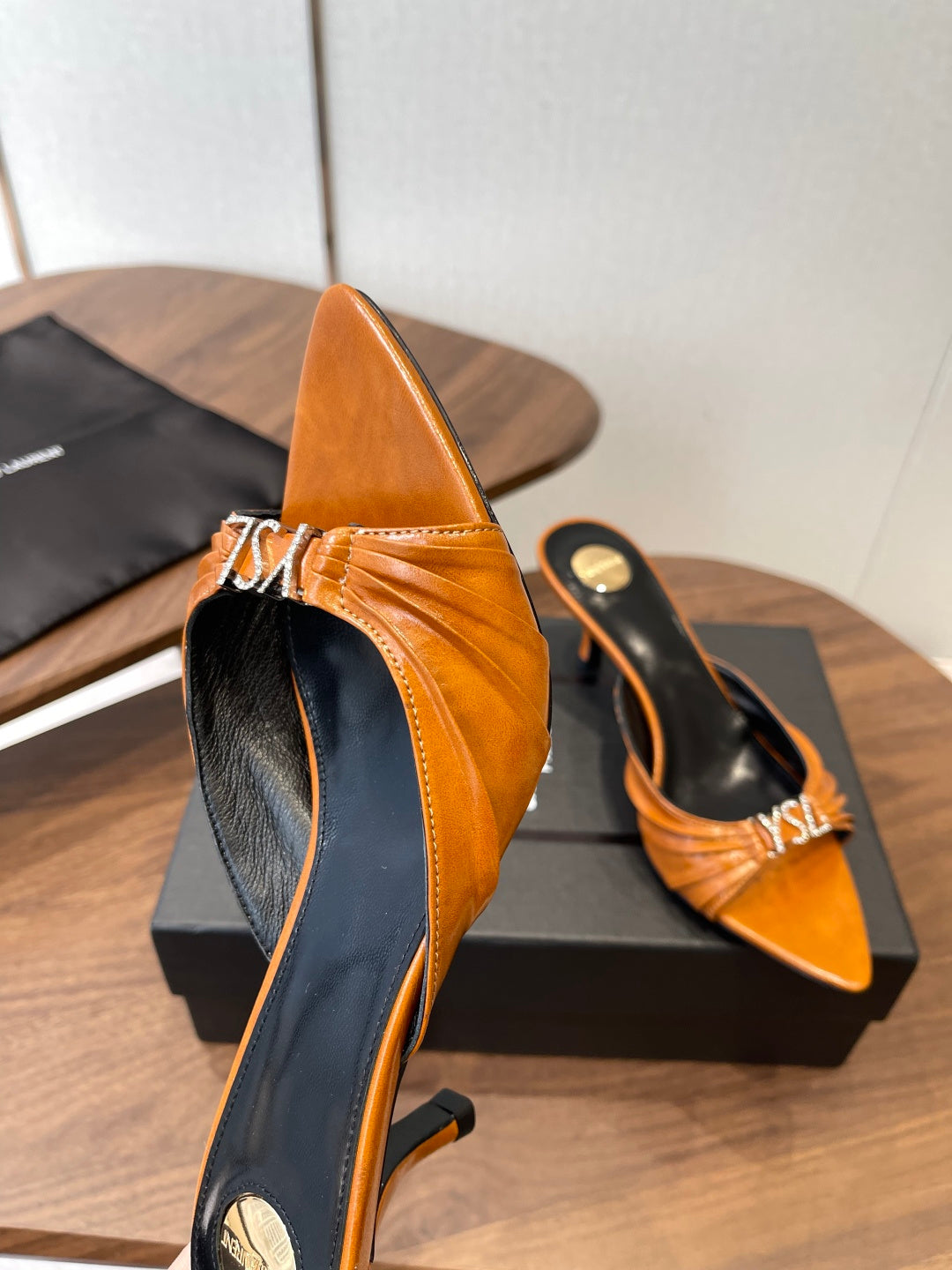 Saint Laurent Pointed-Toe Stiletto Mules – 26SS