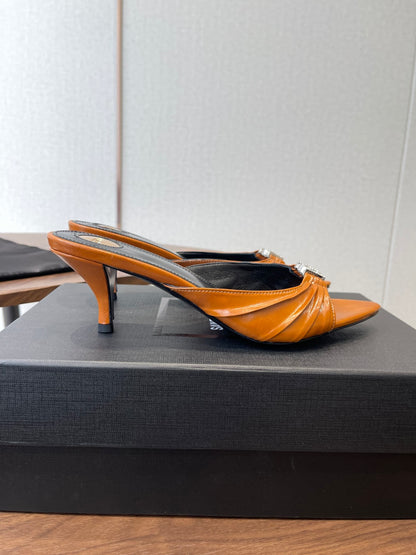 Saint Laurent Pointed-Toe Stiletto Mules – 26SS