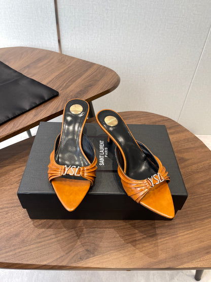 Saint Laurent Pointed-Toe Stiletto Mules – 26SS