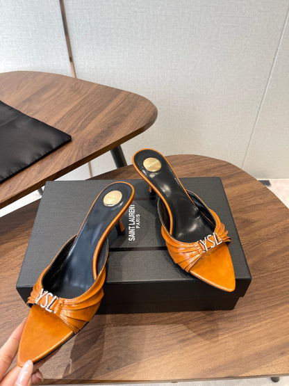 Saint Laurent Pointed-Toe Stiletto Mules – 26SS