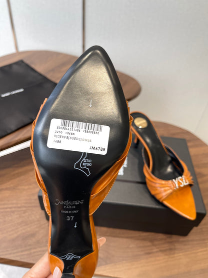 Saint Laurent Pointed-Toe Stiletto Mules – 26SS