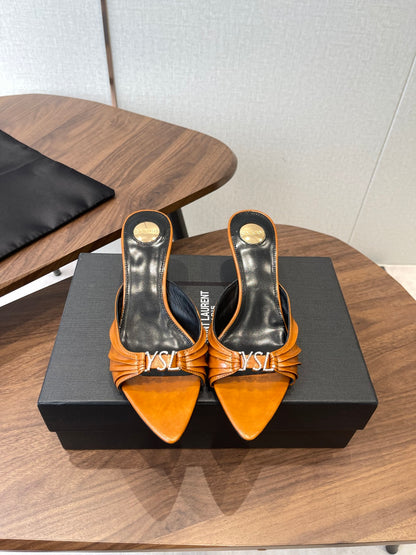 Saint Laurent Pointed-Toe Stiletto Mules – 26SS
