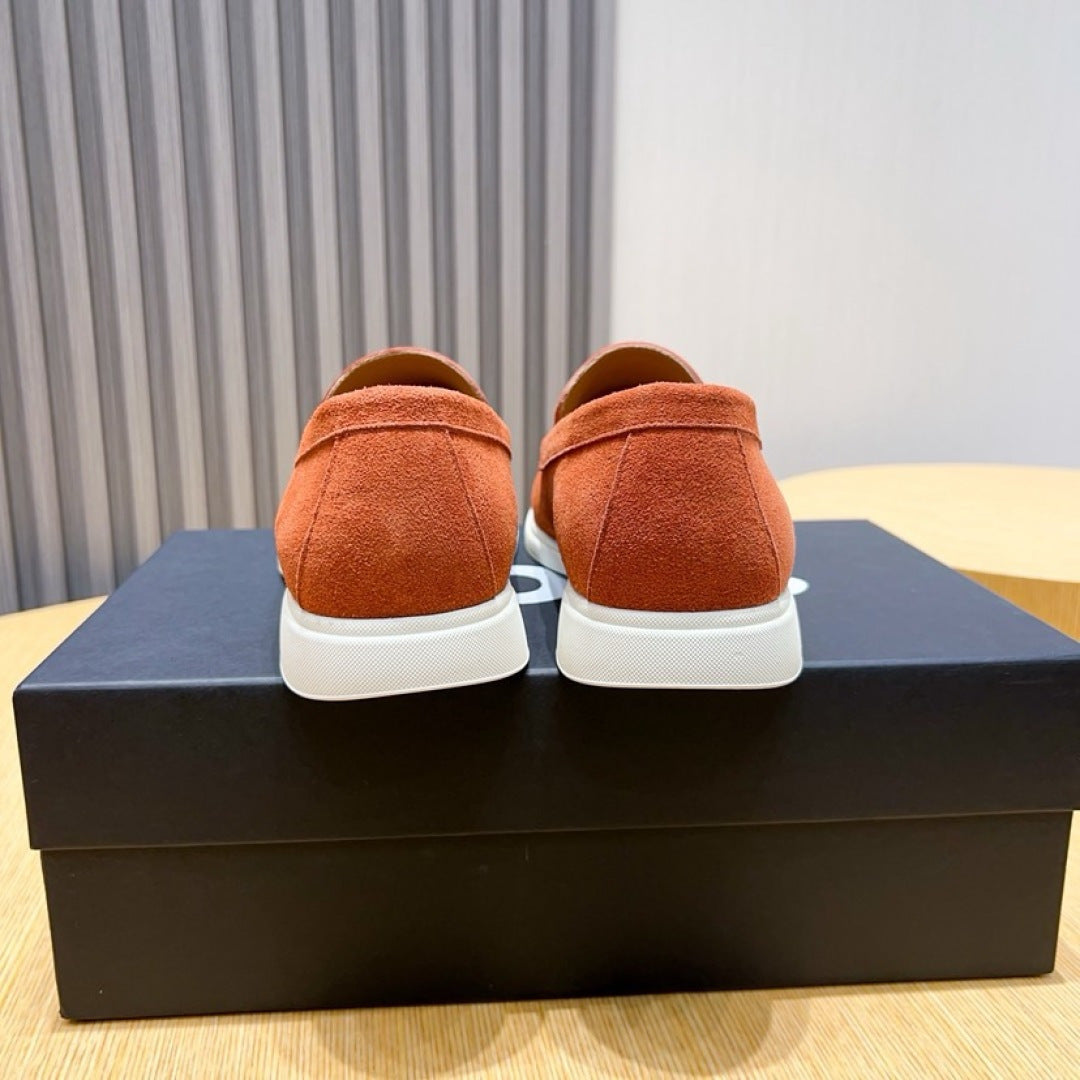 Boss Men's Suede Layered Slip-On Loafers