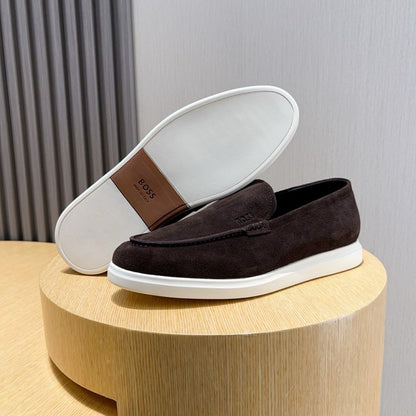 Boss Men's Suede Layered Slip-On Loafers