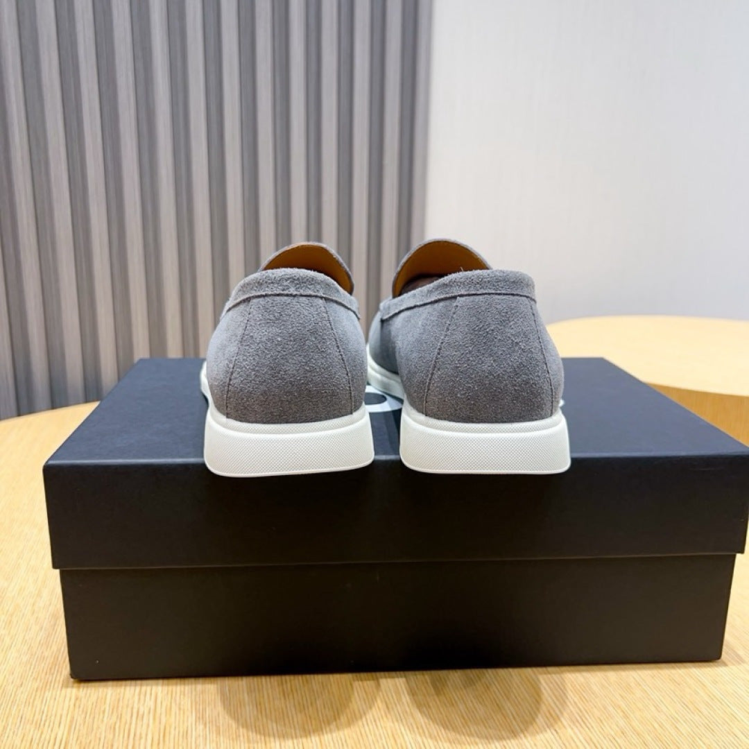 Boss Men's Suede Layered Slip-On Loafers