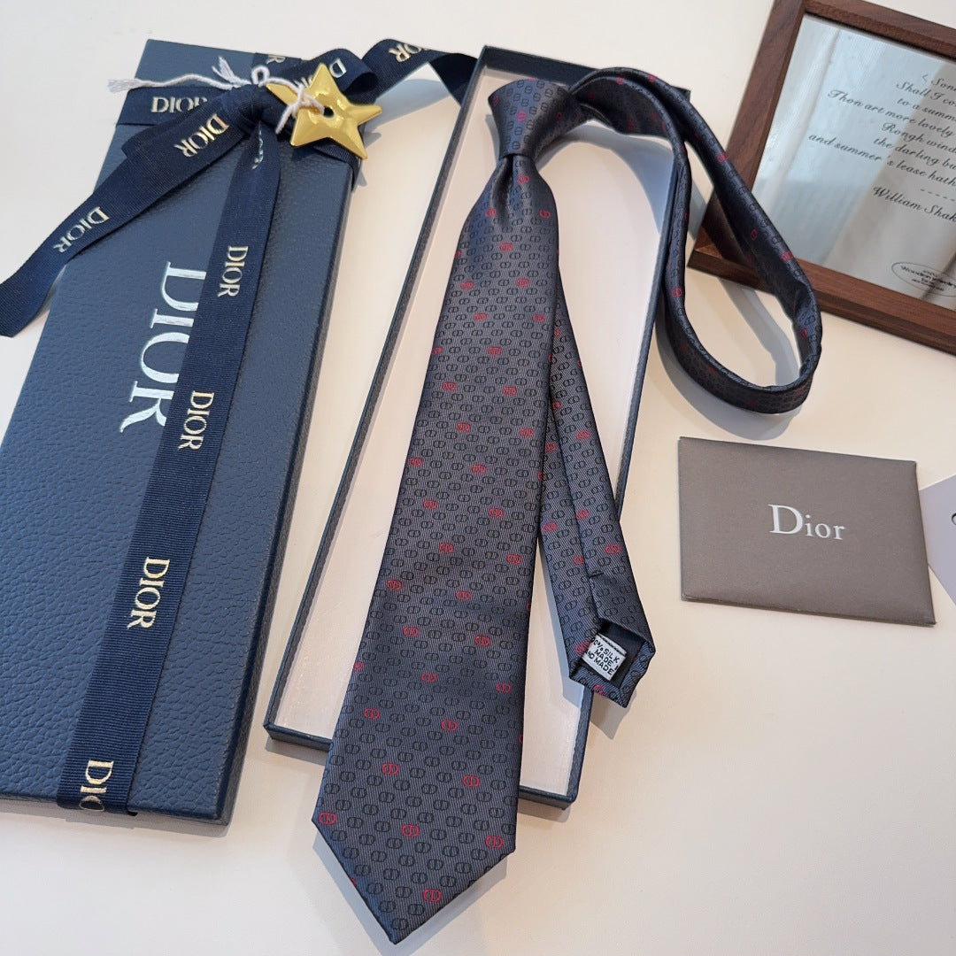 Dior Classic Logo Jacquard Tie