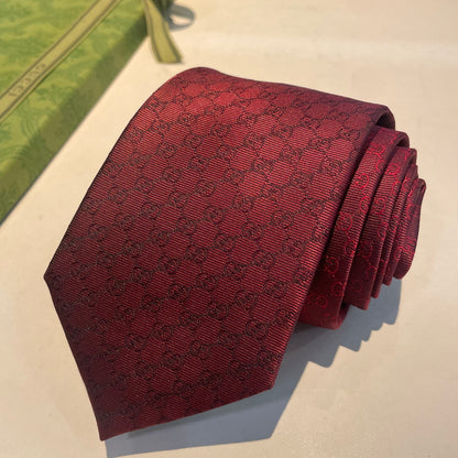 Gucci GG Logo Jacquard Silk Tie