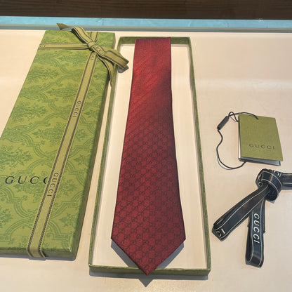 Gucci GG Logo Jacquard Silk Tie