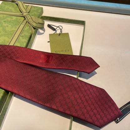 Gucci GG Logo Jacquard Silk Tie
