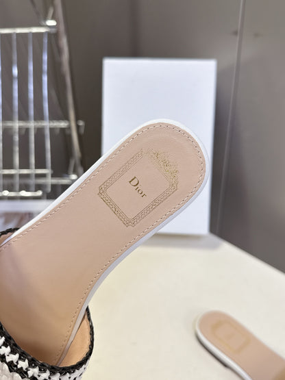 Dior Embroidered Flat Sandals – Spring/Summer Collection