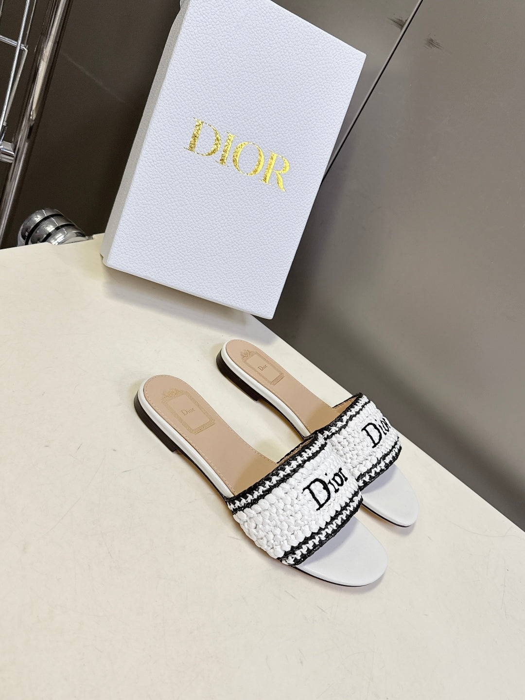 Dior Embroidered Flat Sandals – Spring/Summer Collection