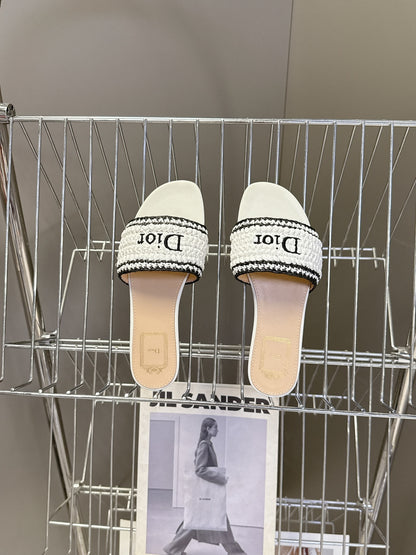 Dior Embroidered Flat Sandals – Spring/Summer Collection