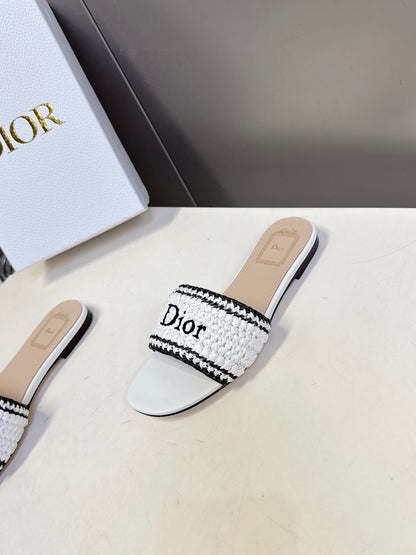Dior Embroidered Flat Sandals – Spring/Summer Collection