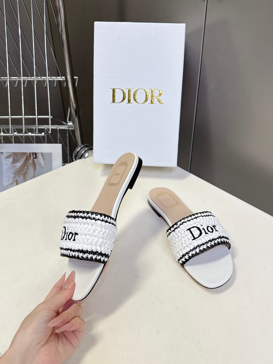 Dior Embroidered Flat Sandals – Spring/Summer Collection