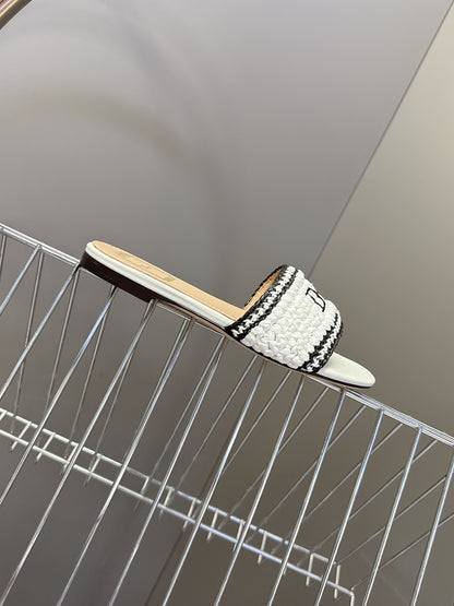 Dior Embroidered Flat Sandals – Spring/Summer Collection