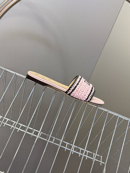 Dior Embroidered Flat Sandals – Spring/Summer Collection