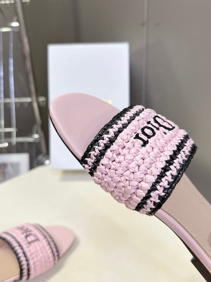 Dior Embroidered Flat Sandals – Spring/Summer Collection