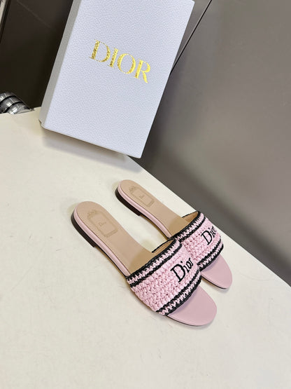 Dior Embroidered Flat Sandals – Spring/Summer Collection