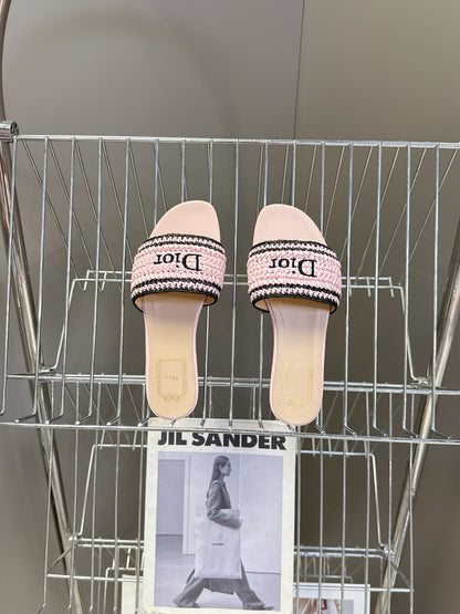Dior Embroidered Flat Sandals – Spring/Summer Collection
