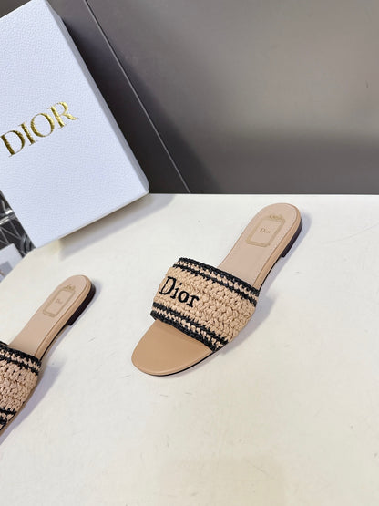 Dior Embroidered Flat Sandals – Spring/Summer Collection