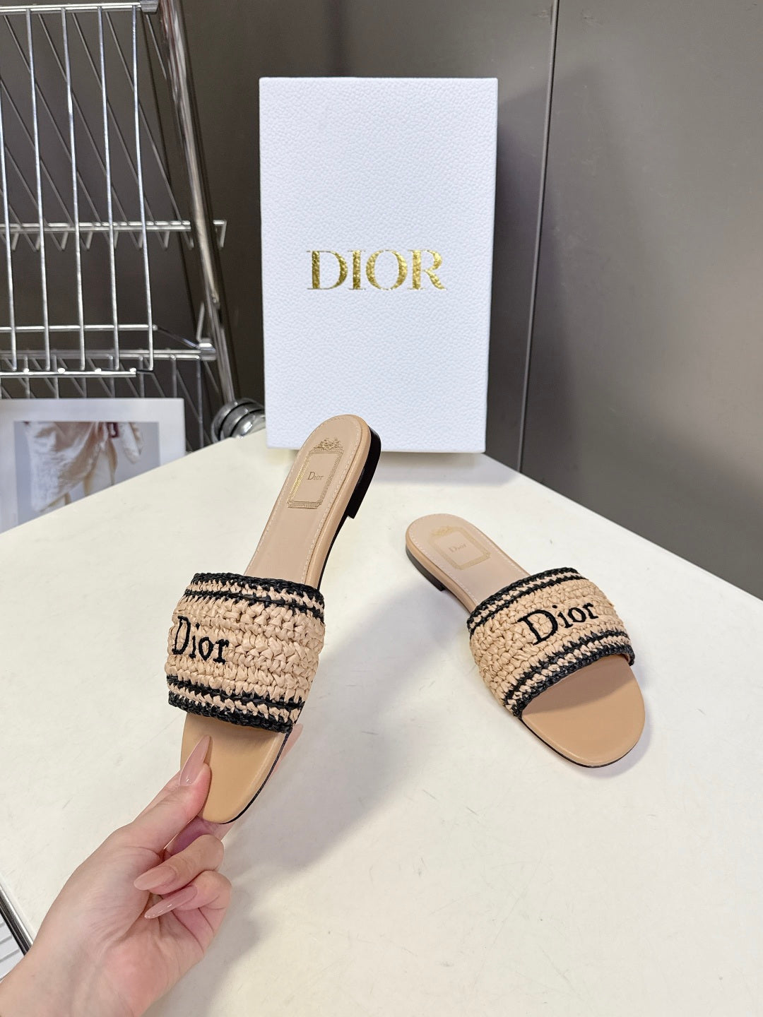 Dior Embroidered Flat Sandals – Spring/Summer Collection