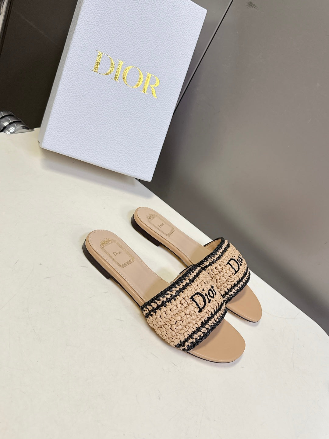 Dior Embroidered Flat Sandals – Spring/Summer Collection