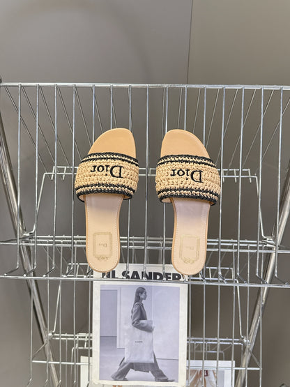 Dior Embroidered Flat Sandals – Spring/Summer Collection