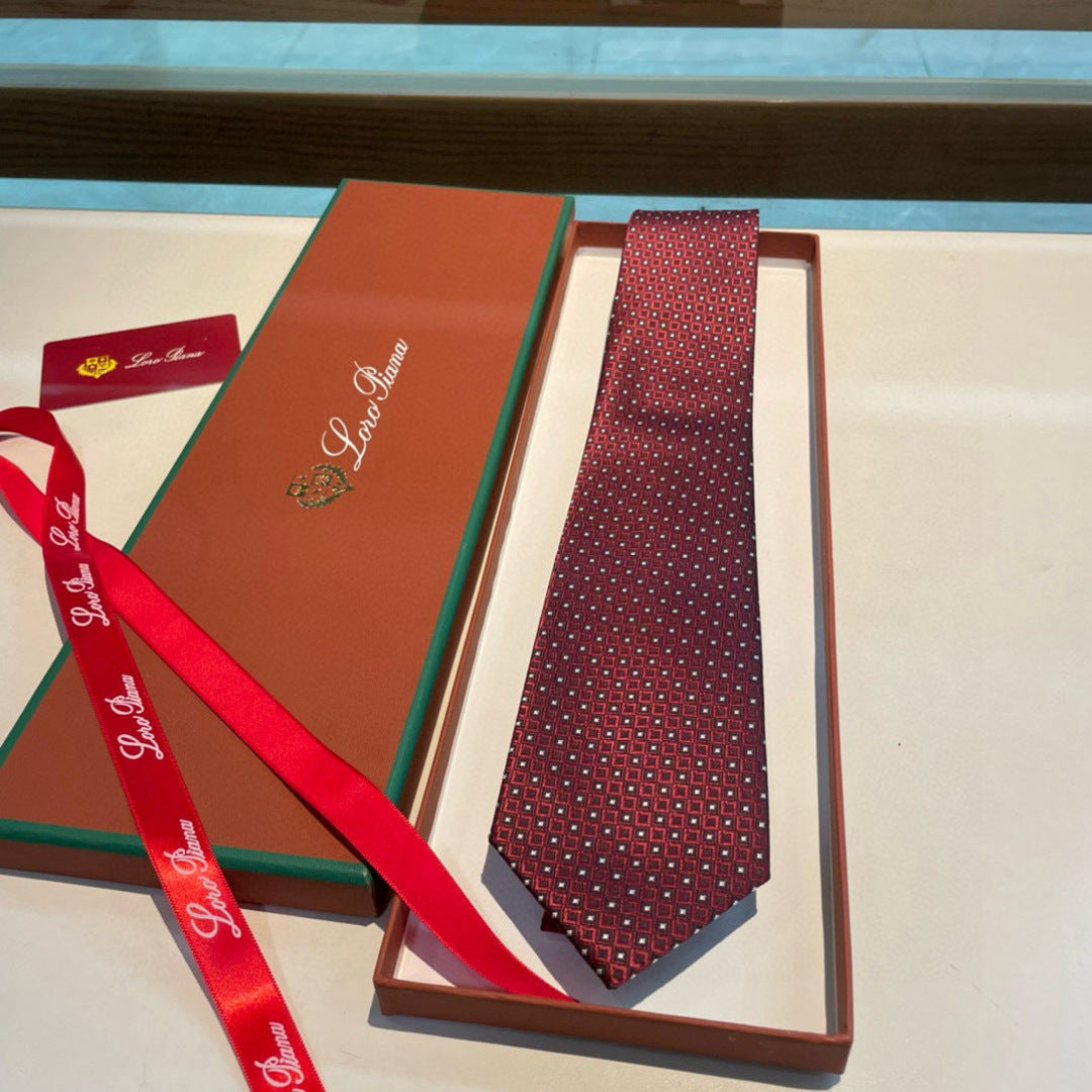 Loro Piana Polka Dot Silk Tie