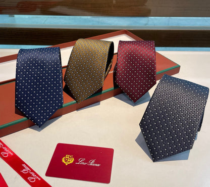 Loro Piana Polka Dot Silk Tie
