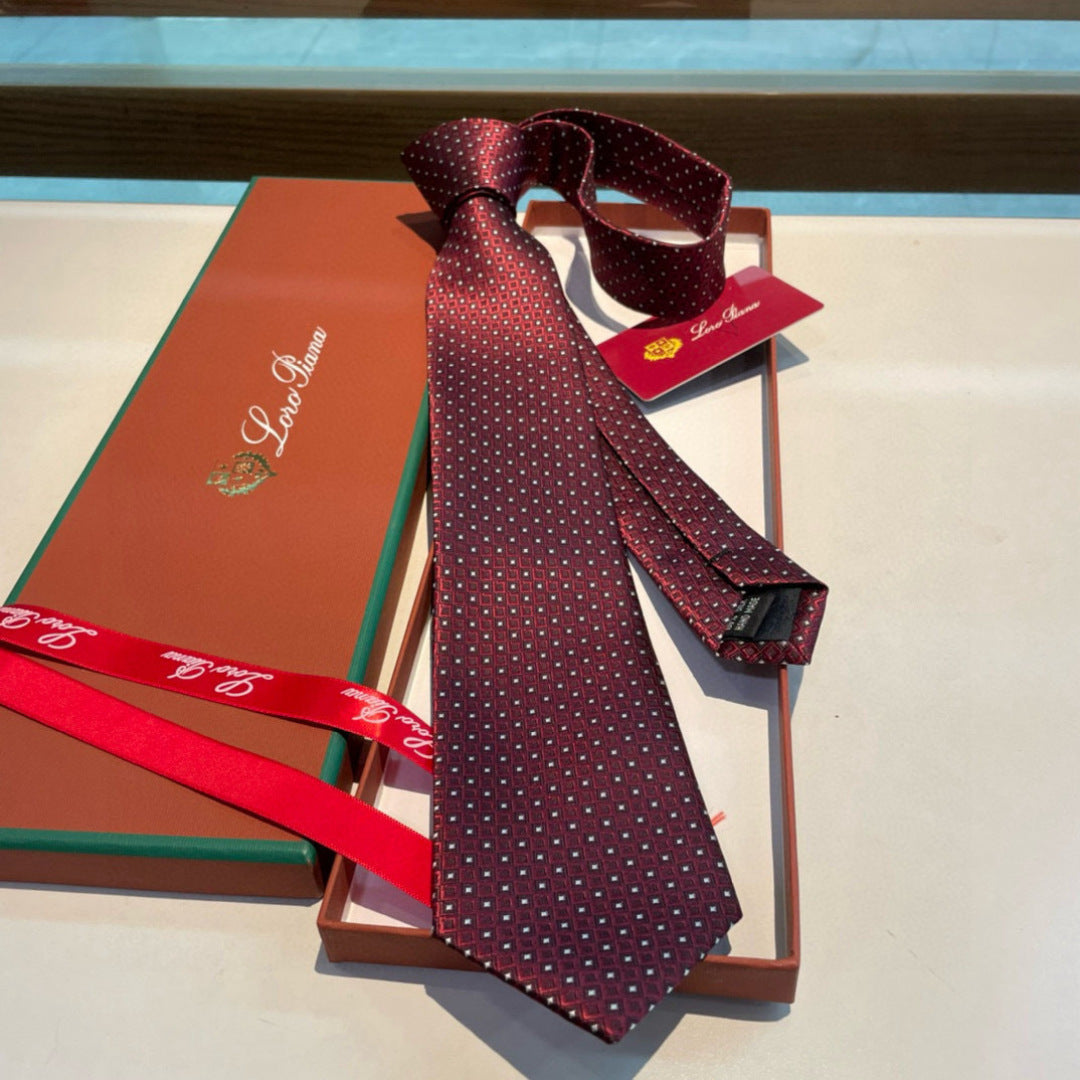 Loro Piana Polka Dot Silk Tie