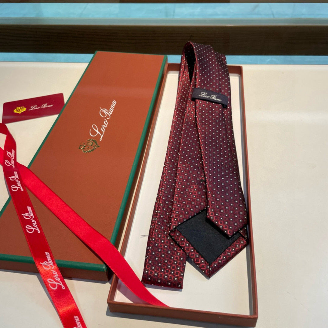 Loro Piana Polka Dot Silk Tie