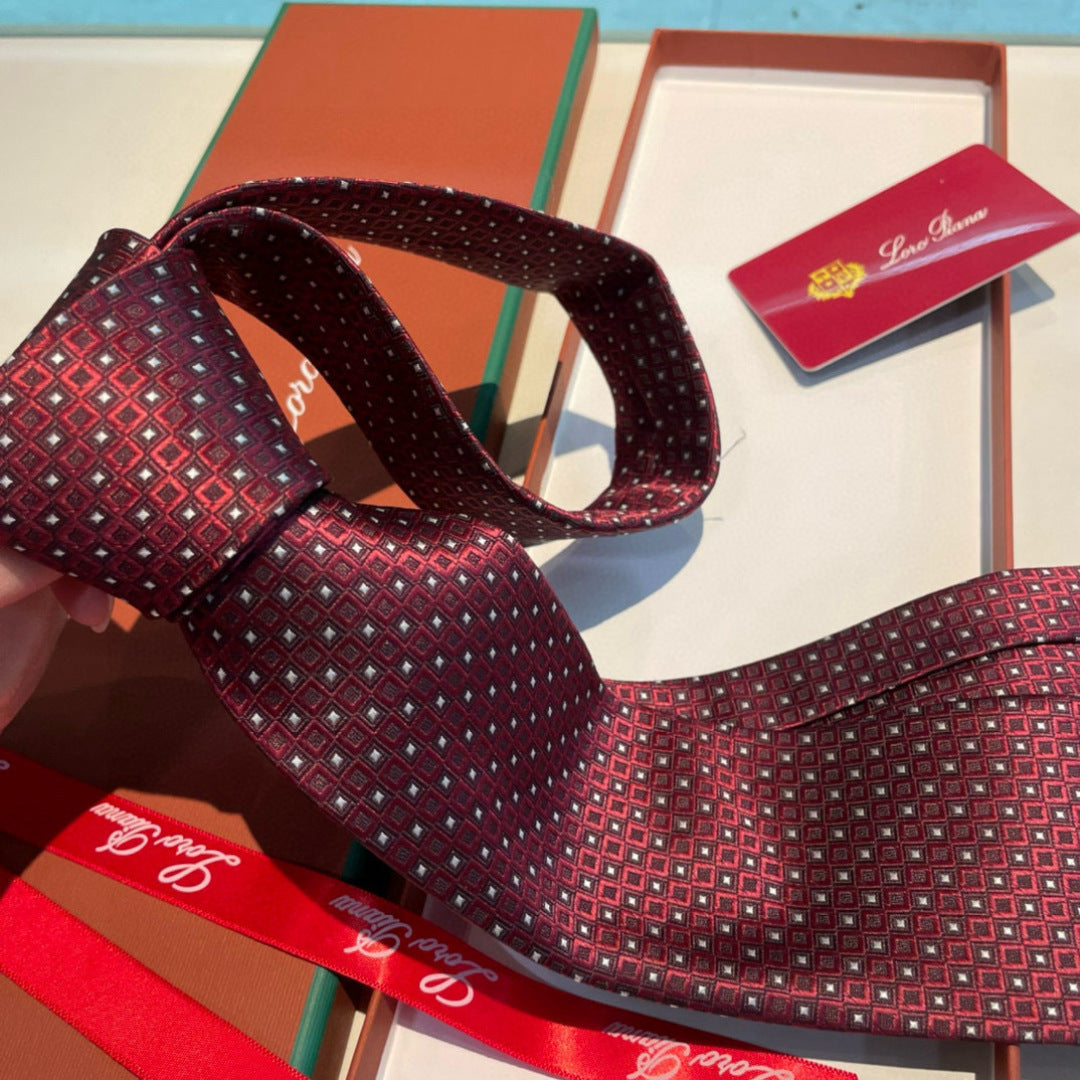 Loro Piana Polka Dot Silk Tie