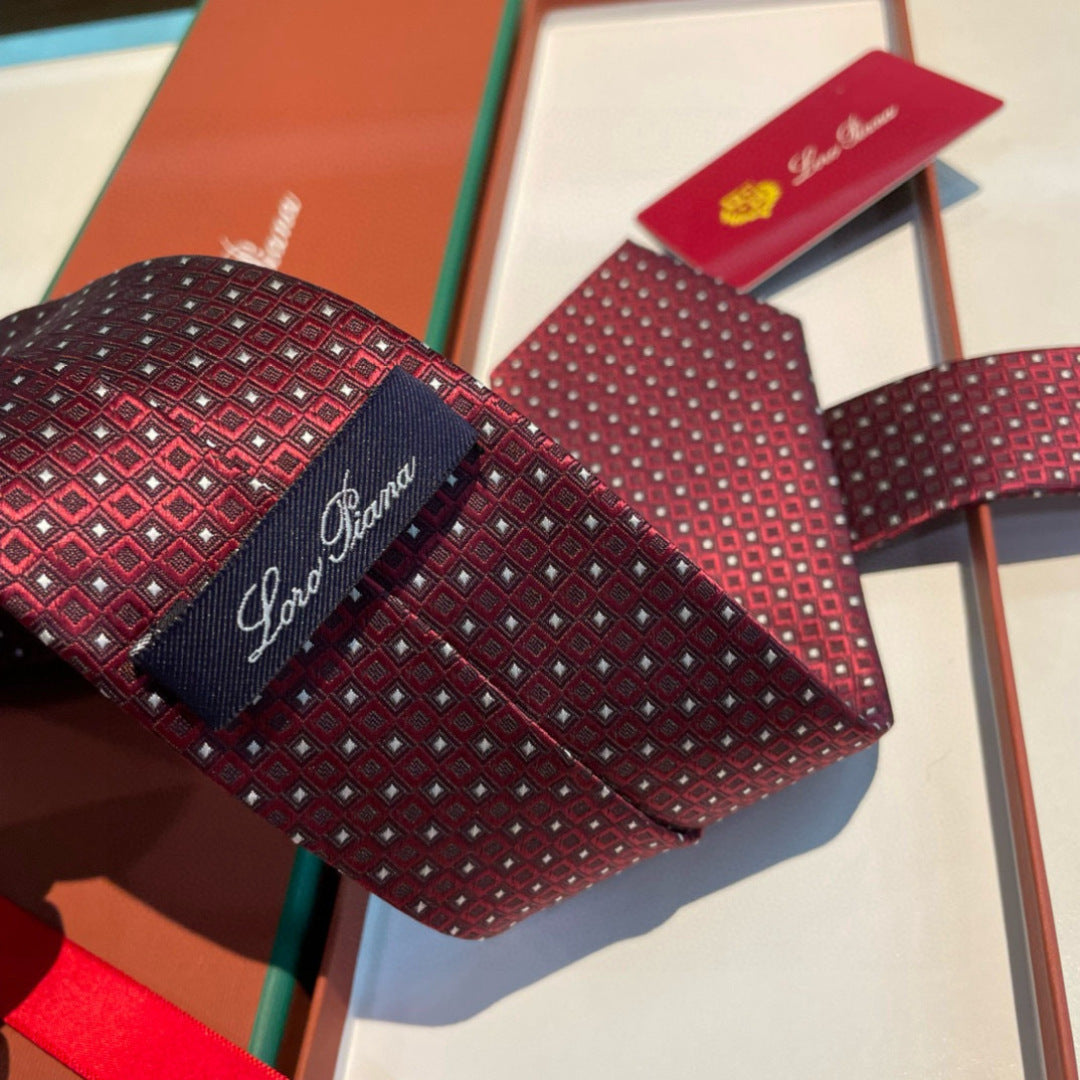 Loro Piana Polka Dot Silk Tie