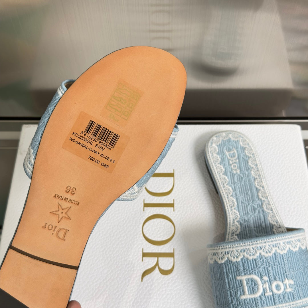 Dior Dentelle Lace Flat Slides – Summer 2026