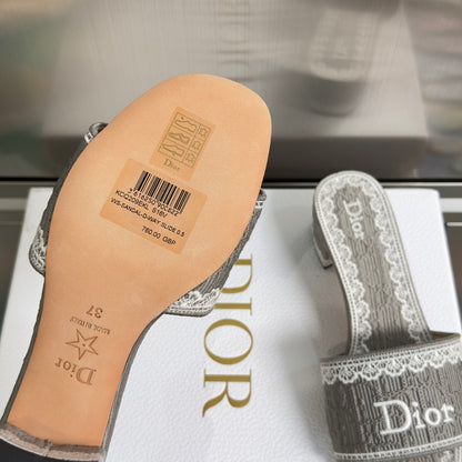 Dior Dentelle Lace Flat Sandals – Summer Collection – 2026