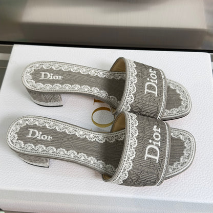 Dior Dentelle Lace Flat Sandals – Summer Collection – 2026