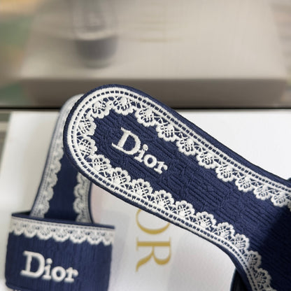 Dior Dentelle Lace Flat Sandals – Summer Collection – 2026