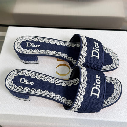 Dior Dentelle Lace Flat Sandals – Summer Collection – 2026