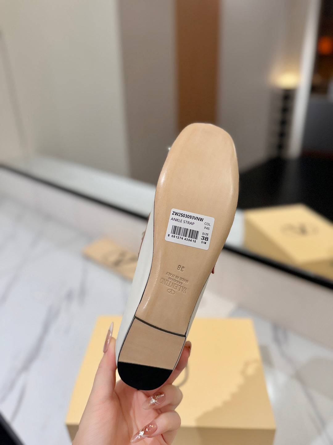 Valentino Studded Leather Ballet Flats